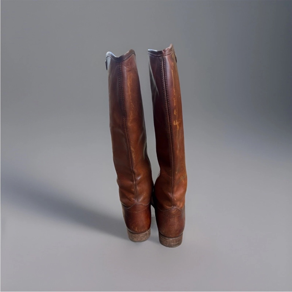 Frye Women Tall Riding Boots Brown Leather Size 8.5 - Picture 3 of 11